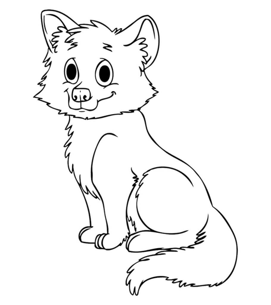 Pequeño lobo Sonriente
