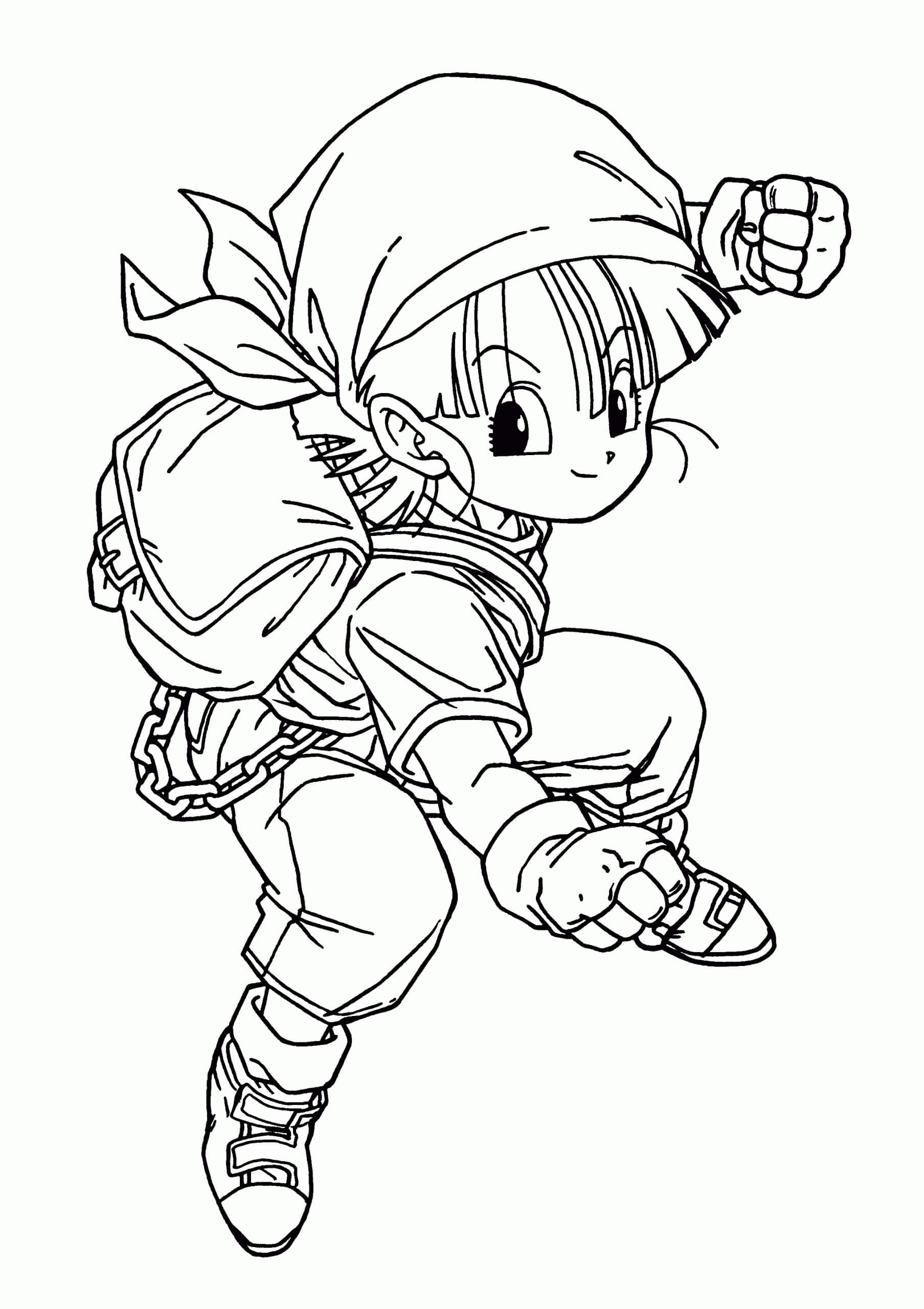 Pequeña Bulma Peleando