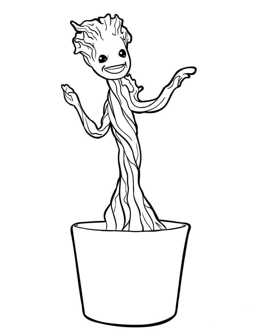 Pequeño Groot en Florero