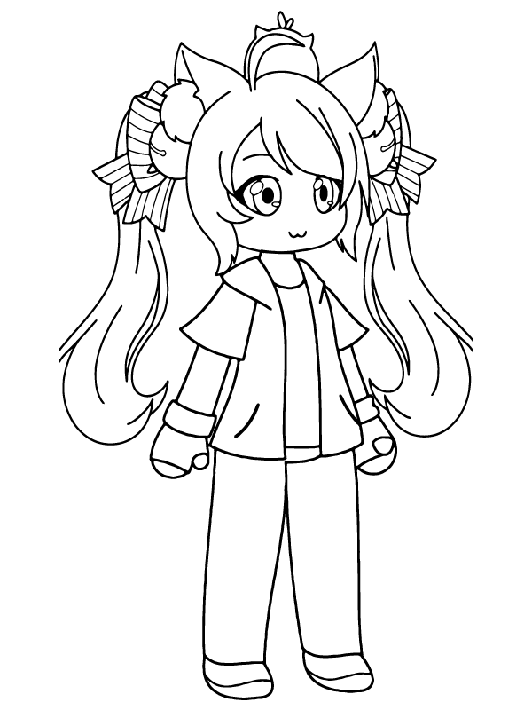 Personaje de Gacha Nox con Lindo Cabello