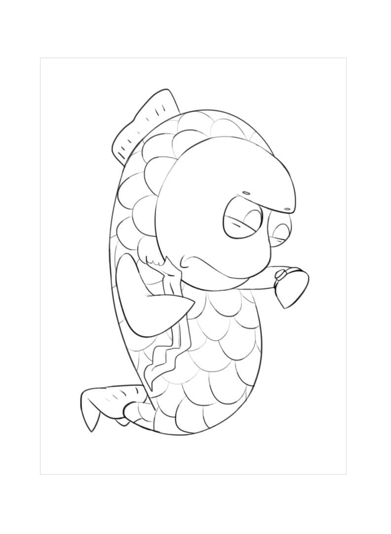 Pez Arcoiris de Dibujos Animados