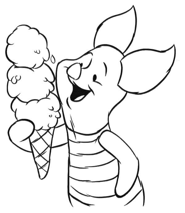 Piggy Pig Comiendo Helado