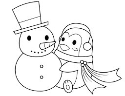 Pingüino y Muñeco de Nieve