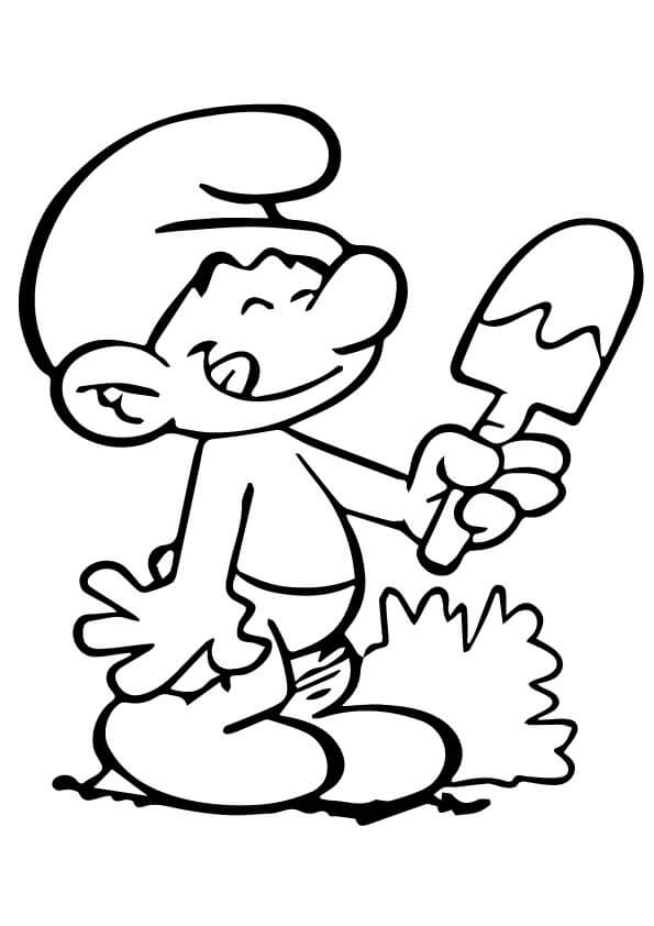 Pitufo con Helado