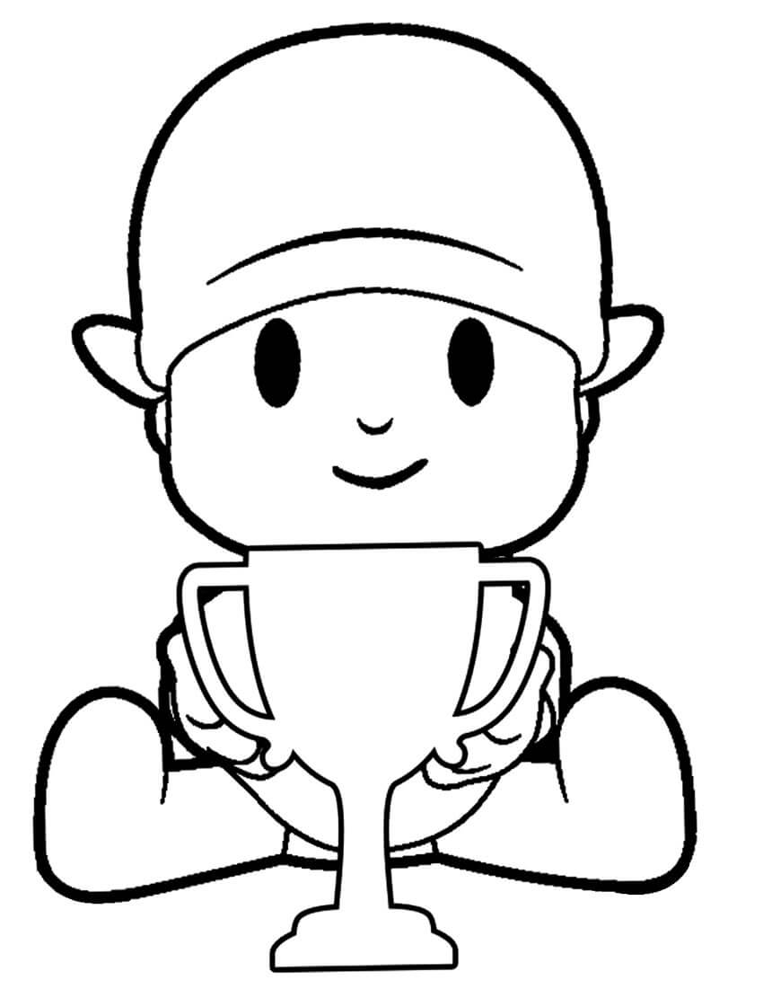 Pocoyo Sitting with Cup