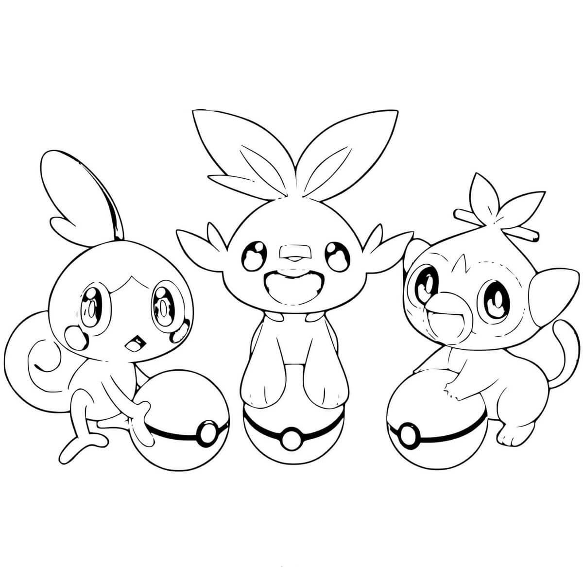 Pokebola con lindos Pokémon