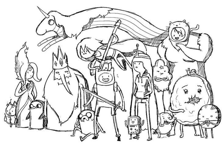 Princesa Bubblegum y todos los Personajes de hora de Aventura