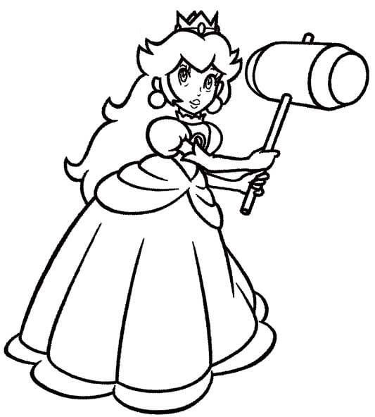 Princesa Peach con Martillo