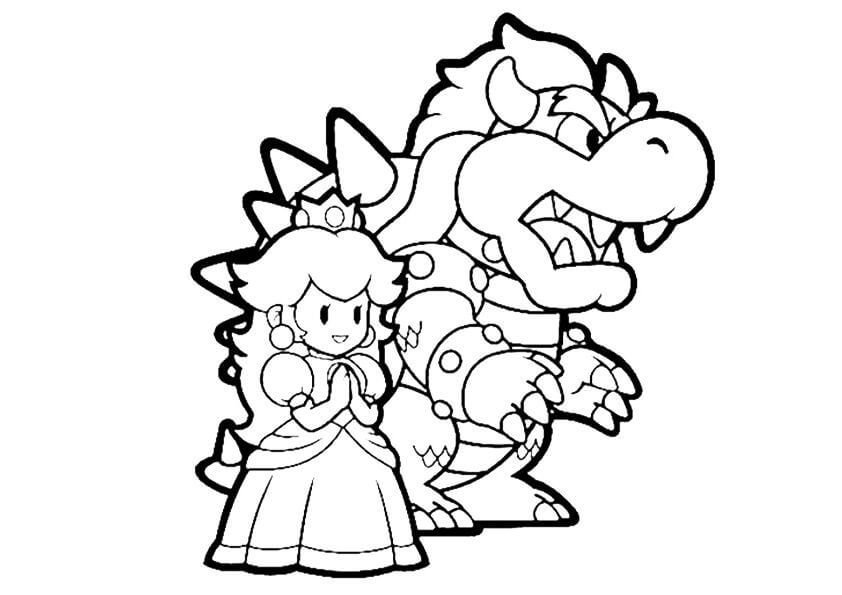 Princesa Peach y Dragón