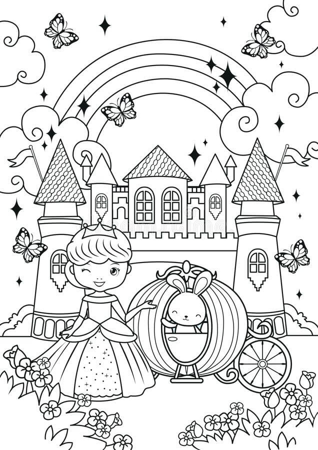 Princesa y Conejito en el Castillo
