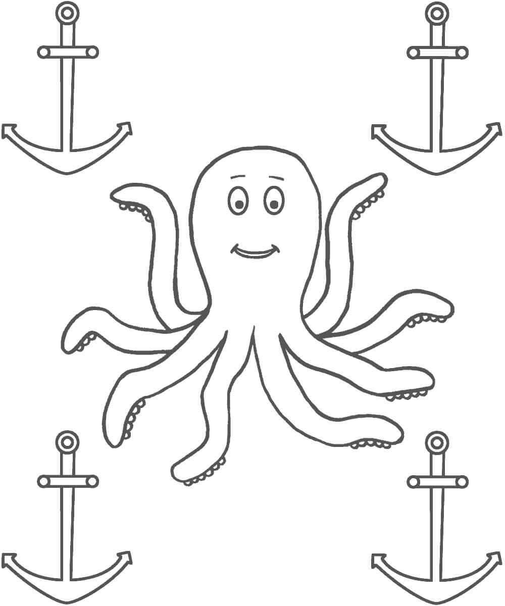 Pulpo con Cuatro Anclas