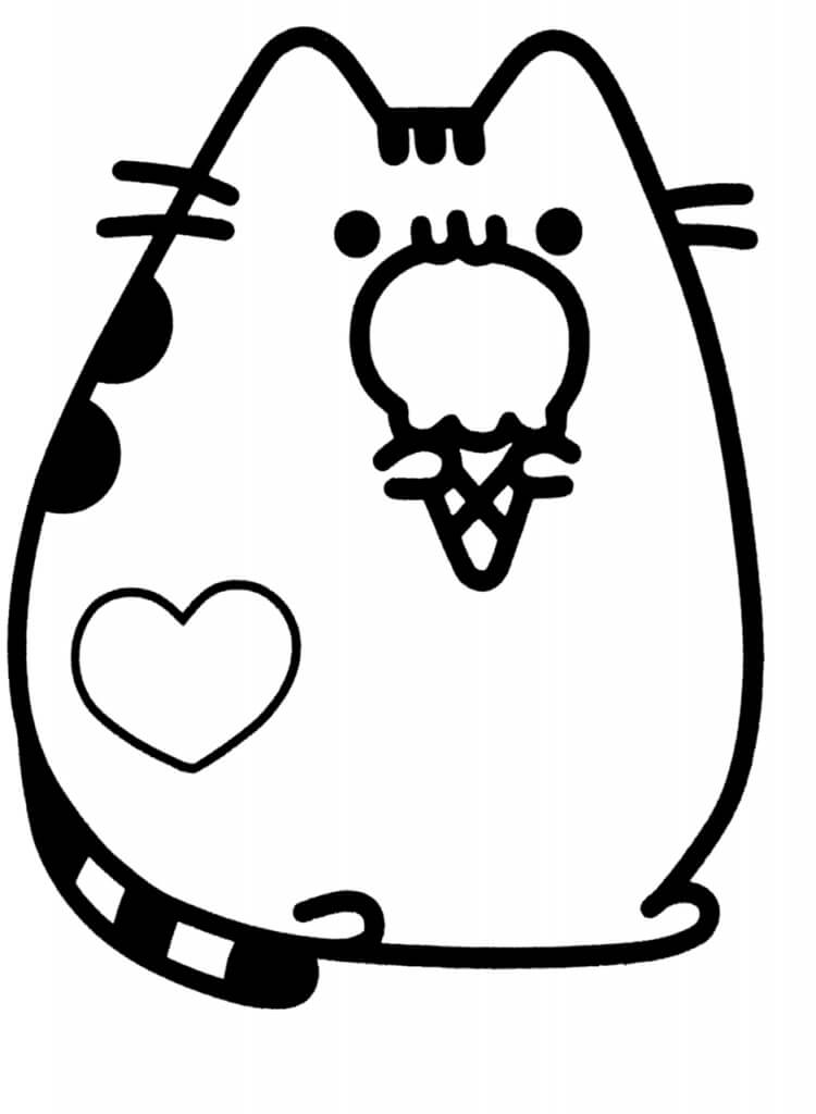 Pusheen Comiendo Helado