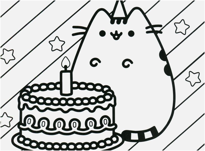 Pusheen con Pastel de Cumpleaños