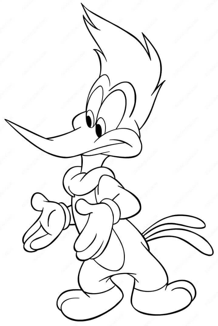 Pájaro Carpintero Leñoso Simple