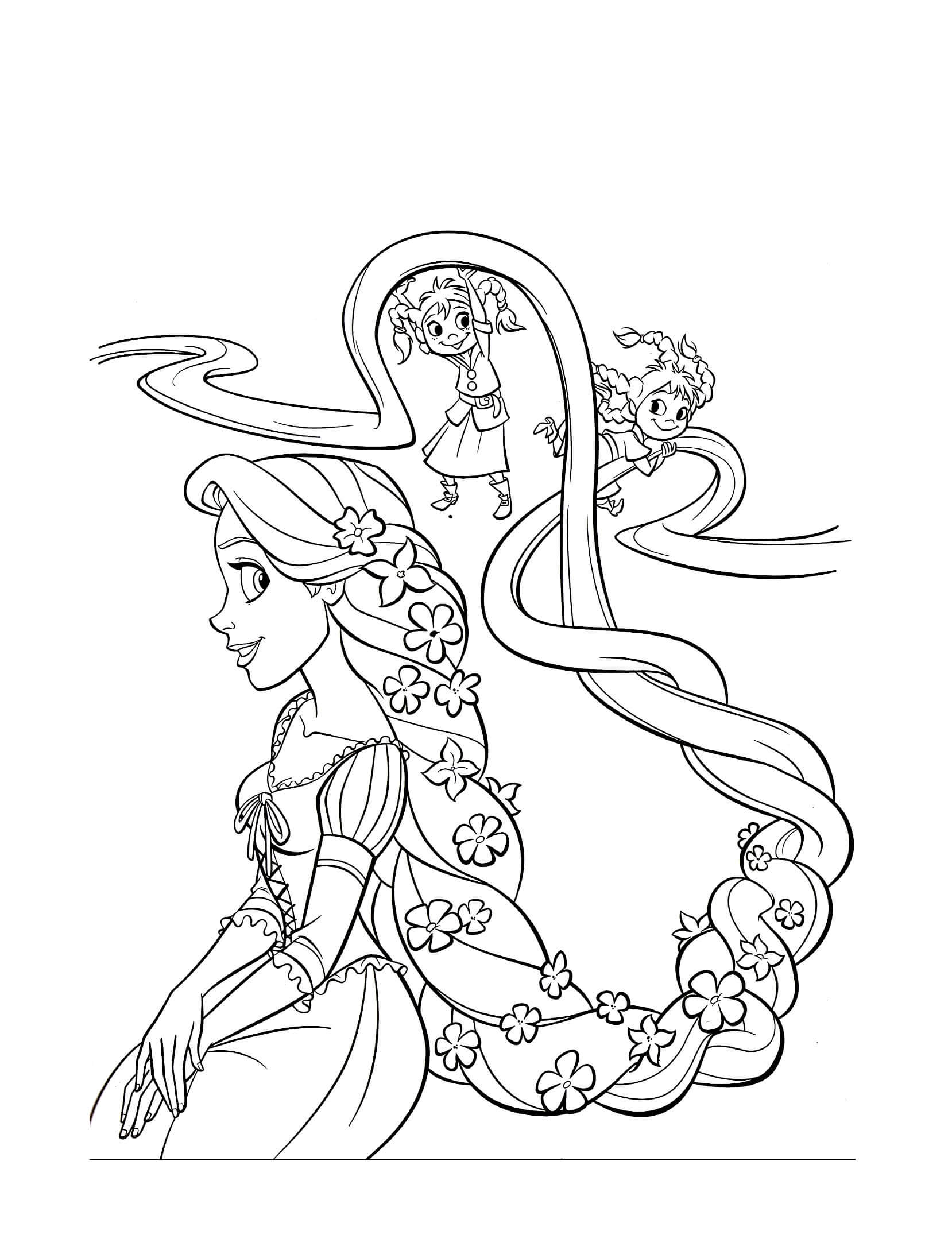 Rapunzel con dos Hijos