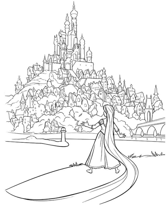 Rapunzel se quedó Mirando el Reino