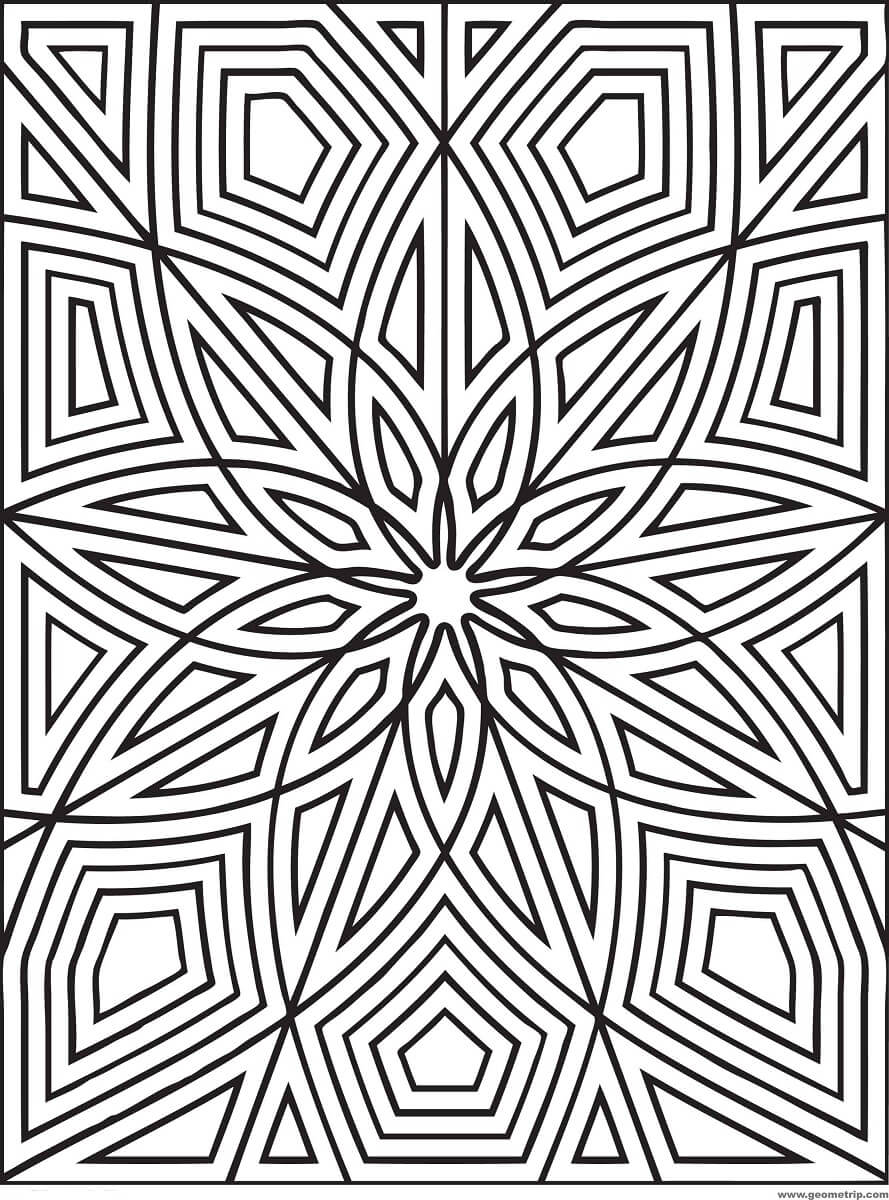 Rectángulo Flor Geométrico