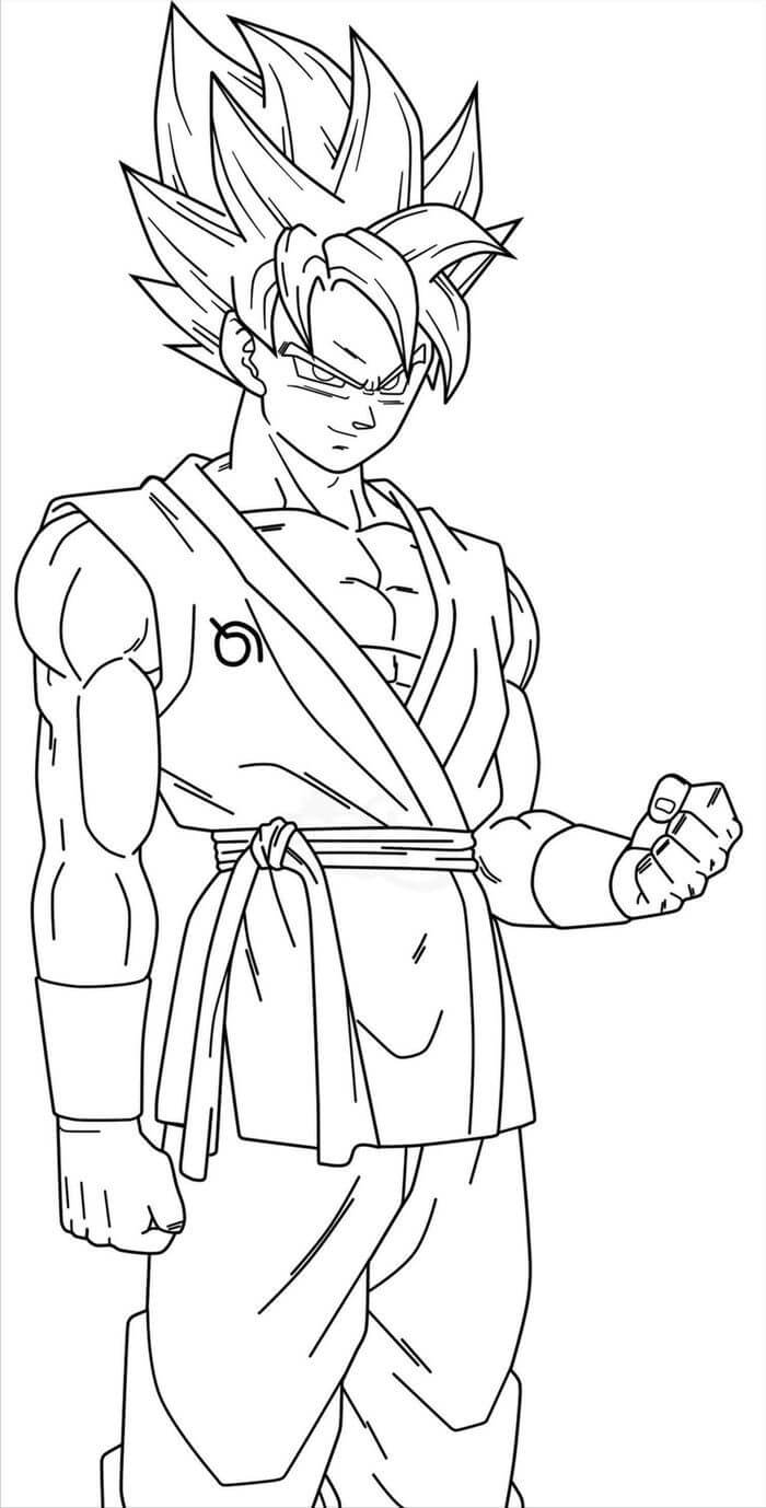 Retrato de Goku Sonriente