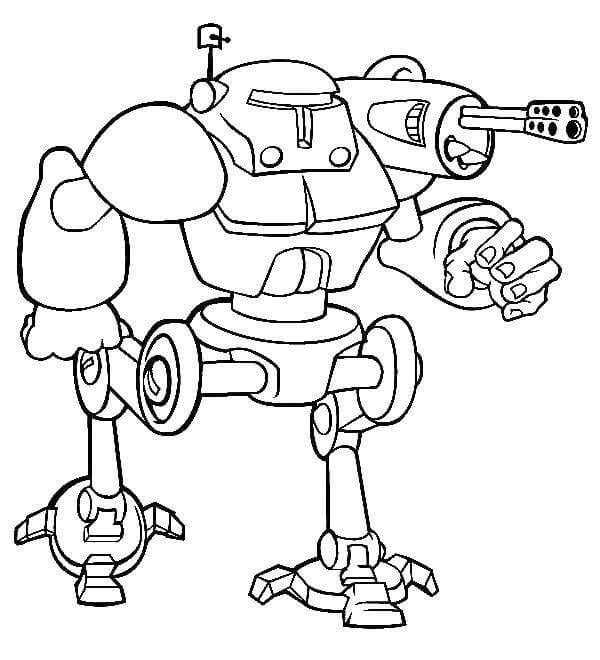 Robot con Ametralladora