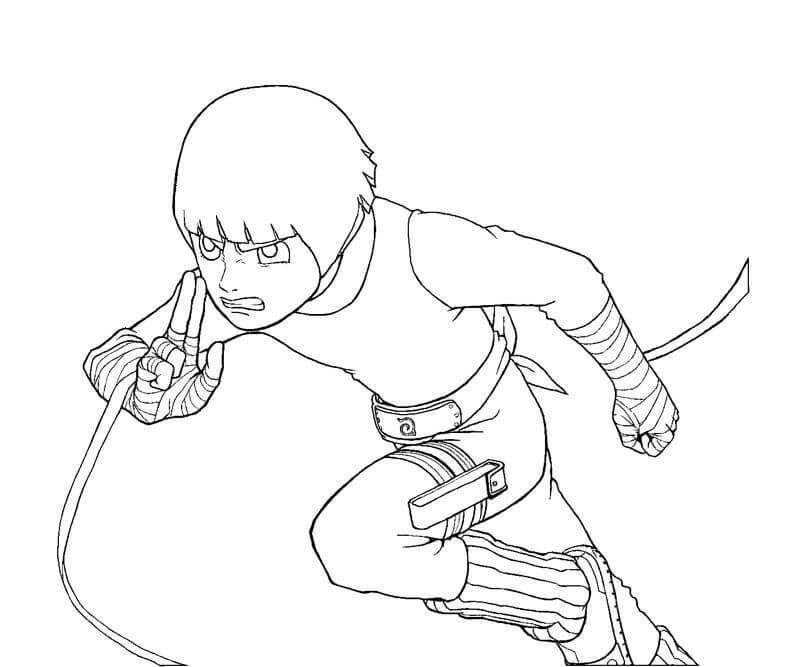 Rock Lee Durante la Pelea