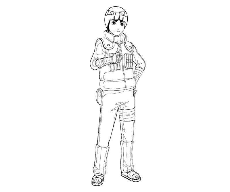 Rock Lee Sonriendo