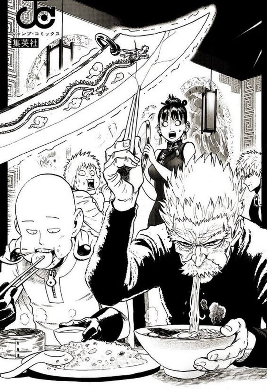 Saitama y Bang Comiendo