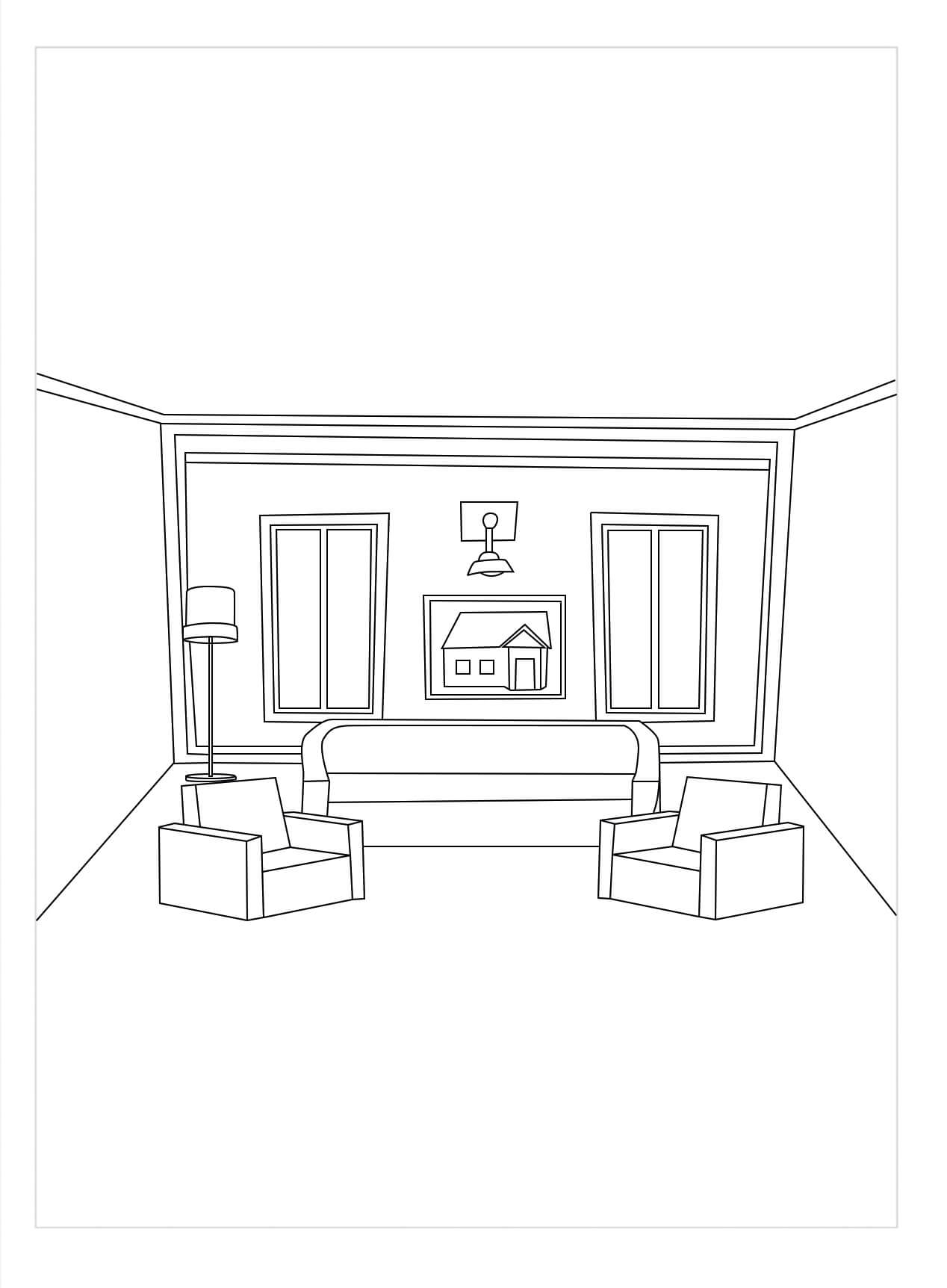 Sala de Estar en Perspectiva