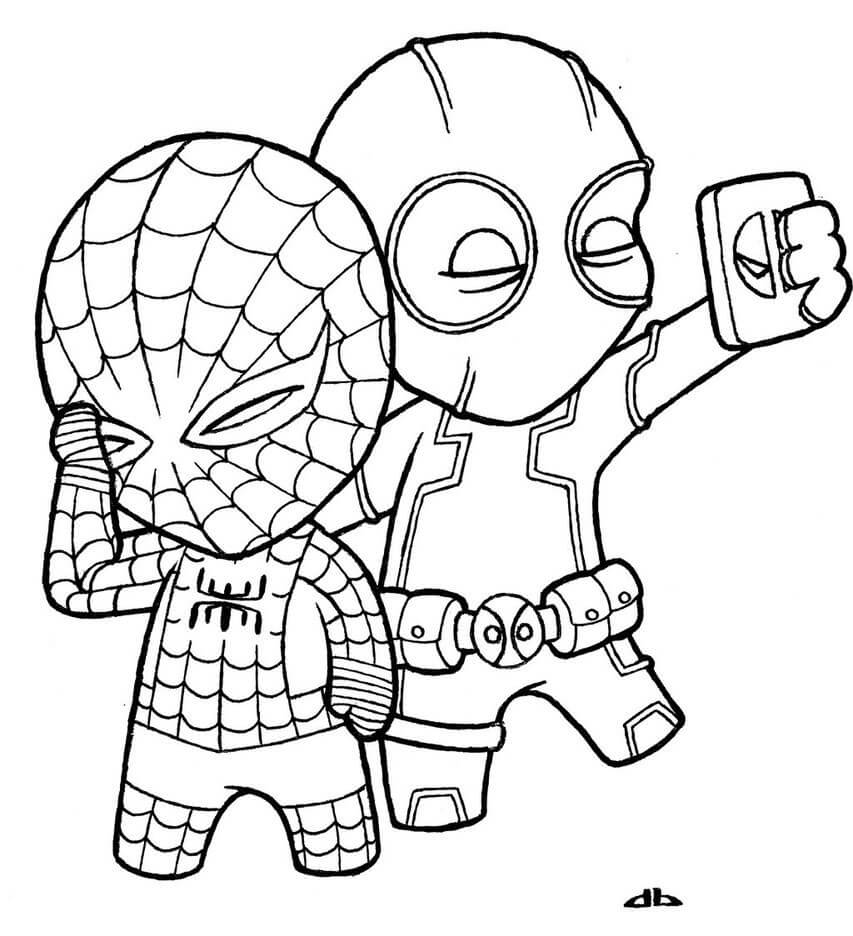 Selfie con Spidey y Deadpool
