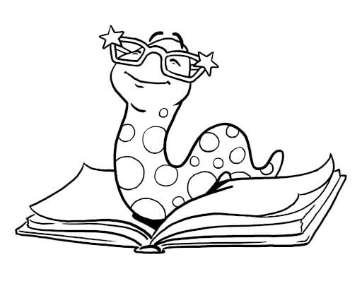 Serpiente Sonriendo en Libro