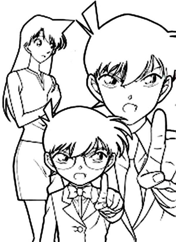 Shinichi, Conan y Ran