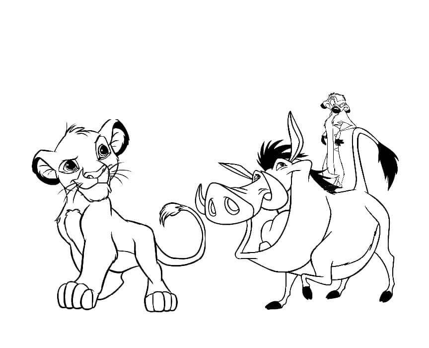 Simba, Timon y Pumba