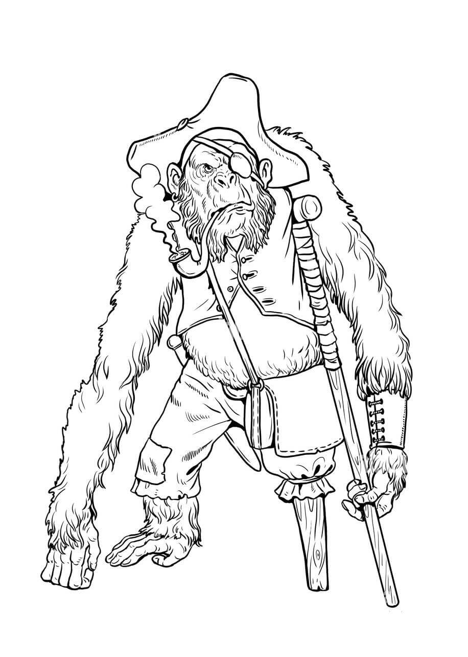 Simio de Dibujos Animados