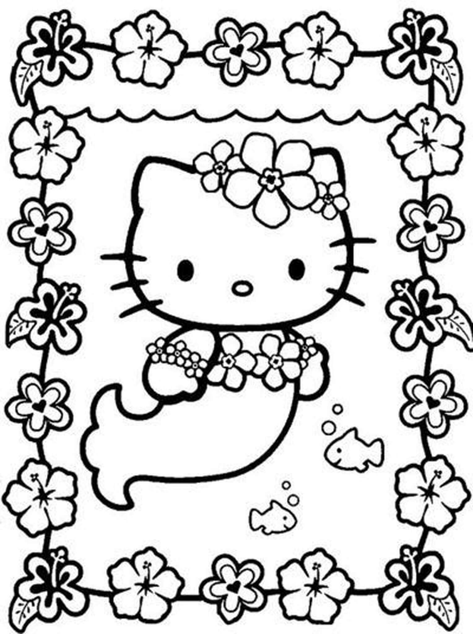 Sirena Hello Kitty con Flores