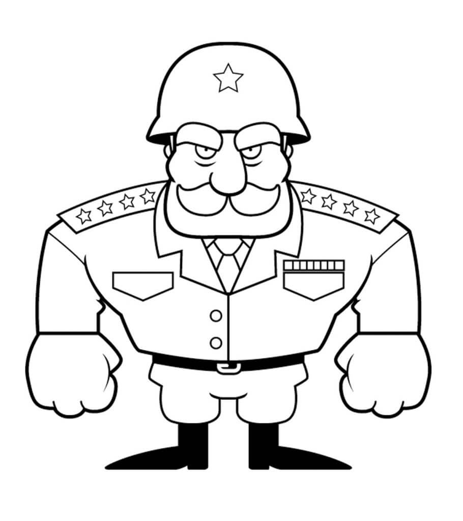 Soldado de Dibujos Animados Fresco