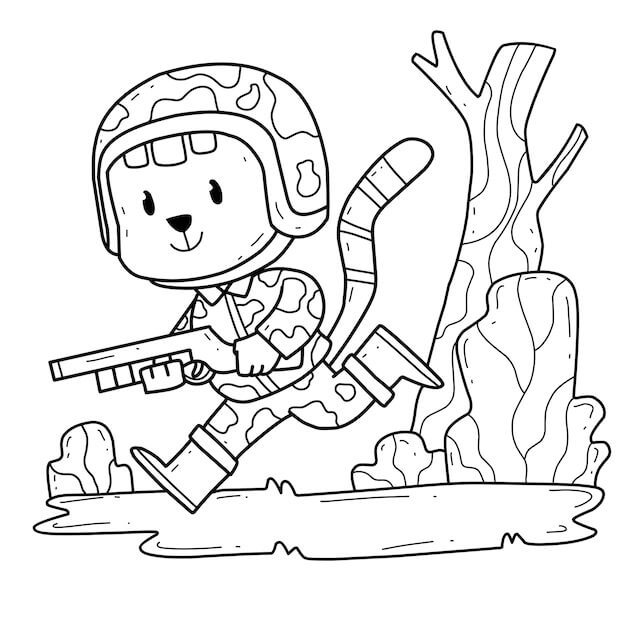 Soldado mono Corriendo