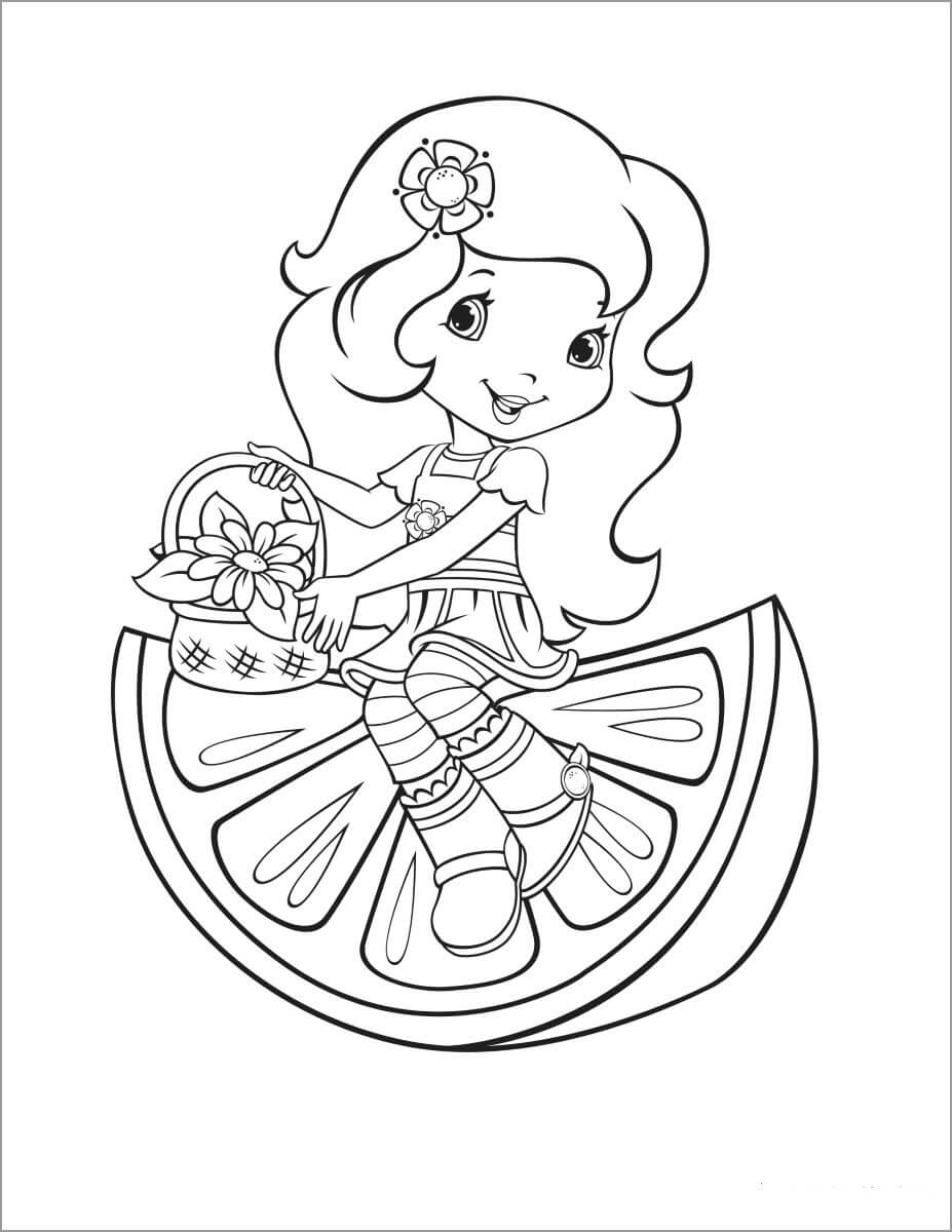 Strawberry Shortcake Sentado en Limón