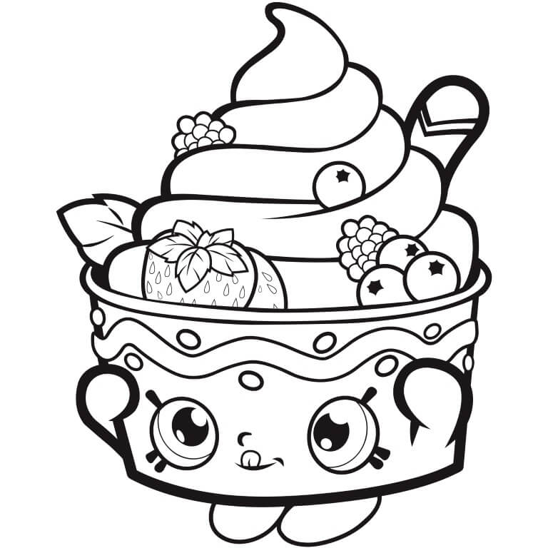 Tarta de Fresa de Dibujos Animados