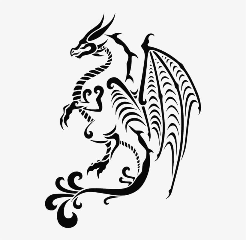Tatuaje De Dragón Genial