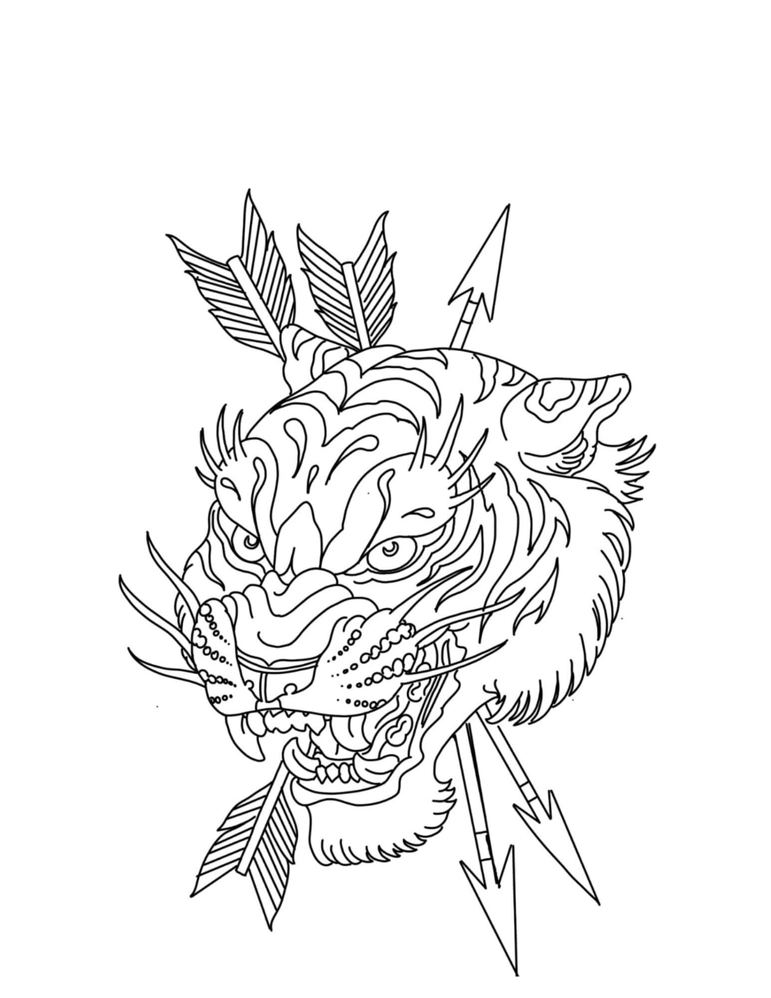 Tatuaje de Cabeza de Tigre