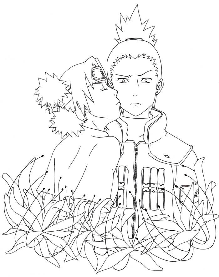 Temari abrazando a Shikamaru