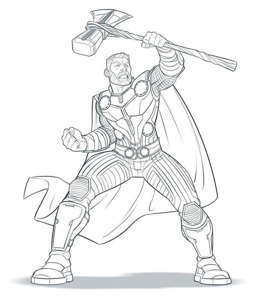 Thor Sosteniendo Hacha