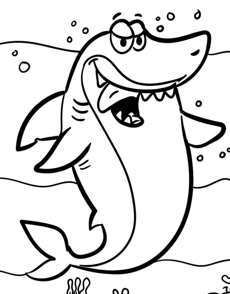 Tiburón hambriento de Dibujos Animados