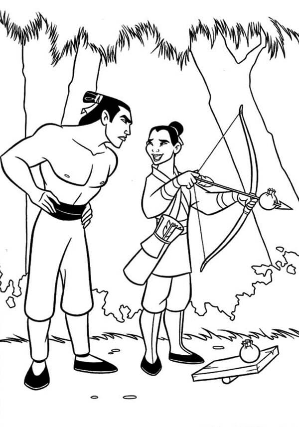 Tiro con Arco de Mulan y Li Shang