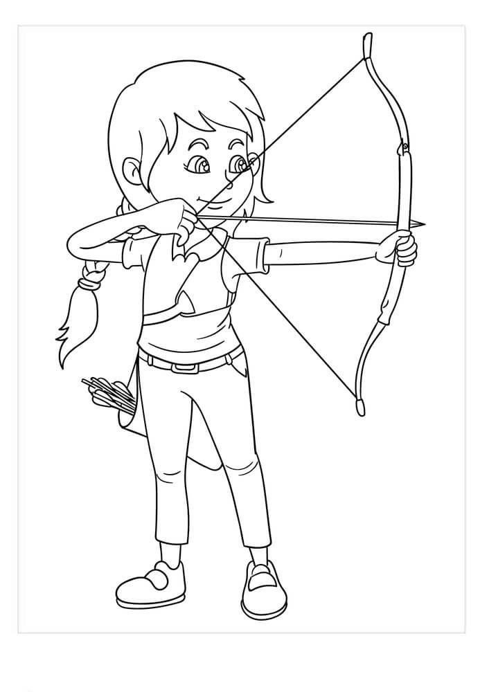 Tiro con Arco de Niña Sonriente