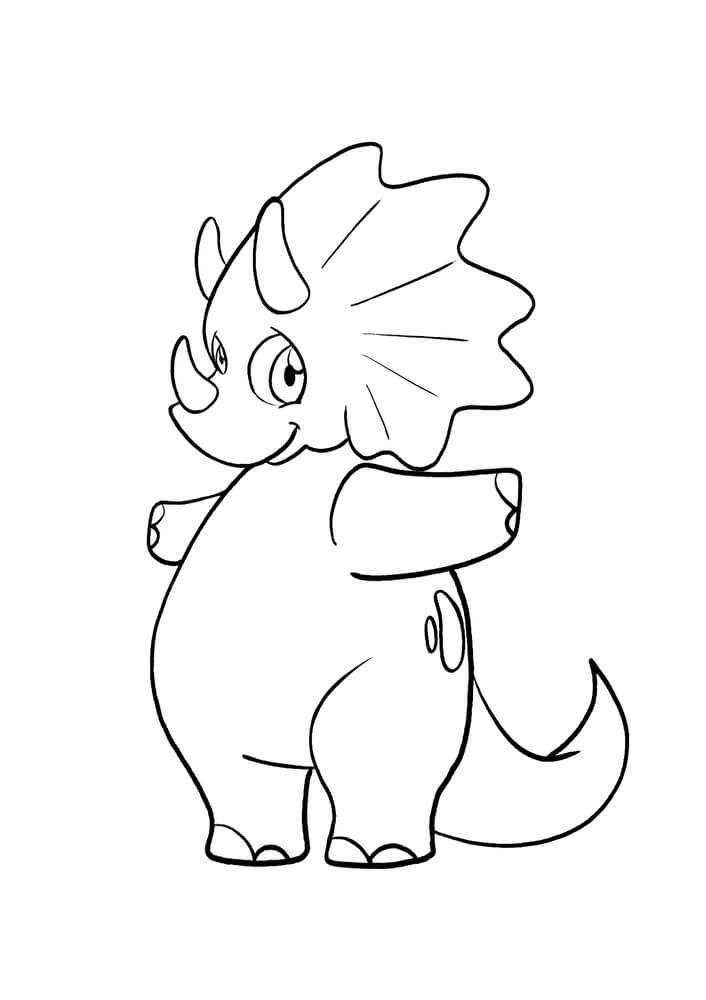 Triceratop lindo de Pie