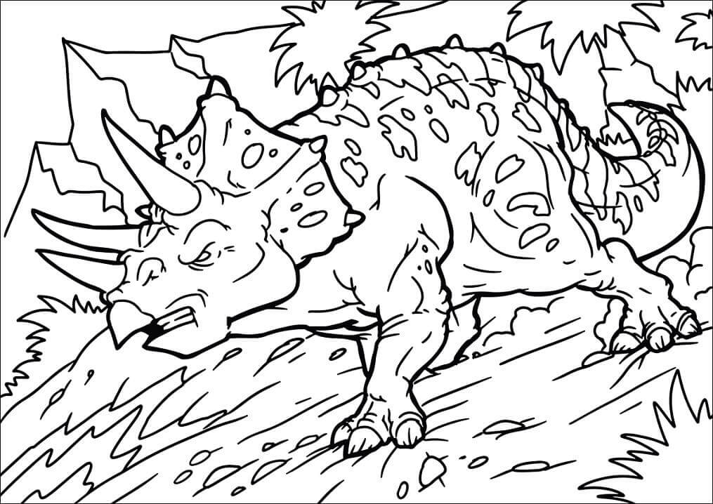 Triceratops Enojado Corriendo