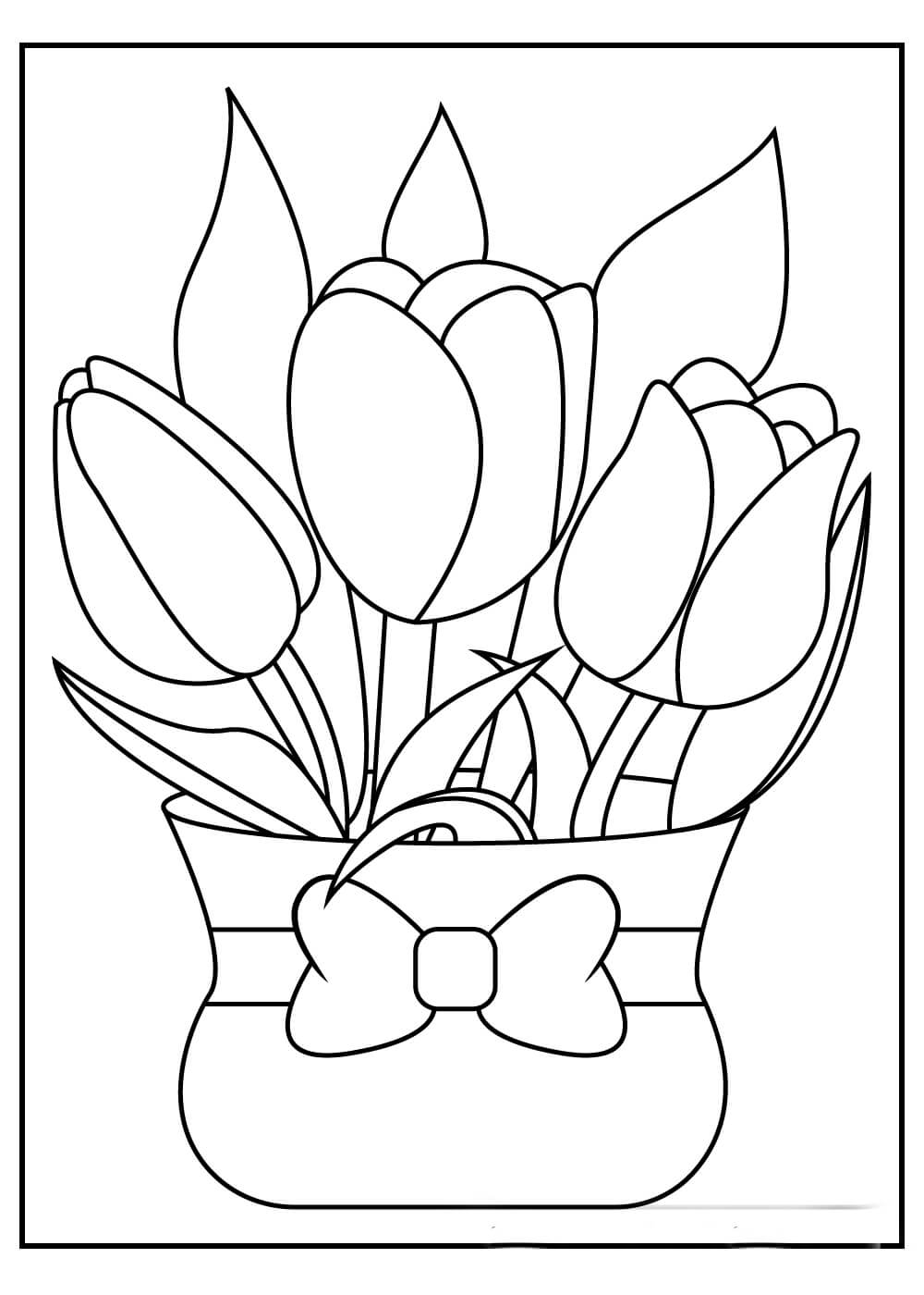 Tulipanes en la Canasta
