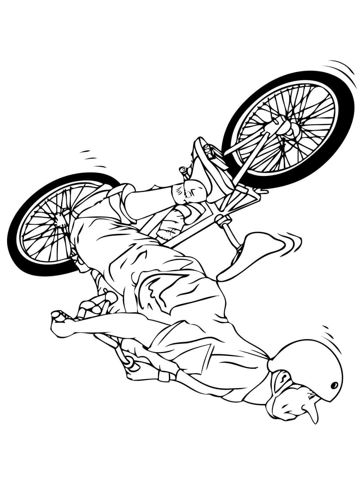 Un ciclista Cae