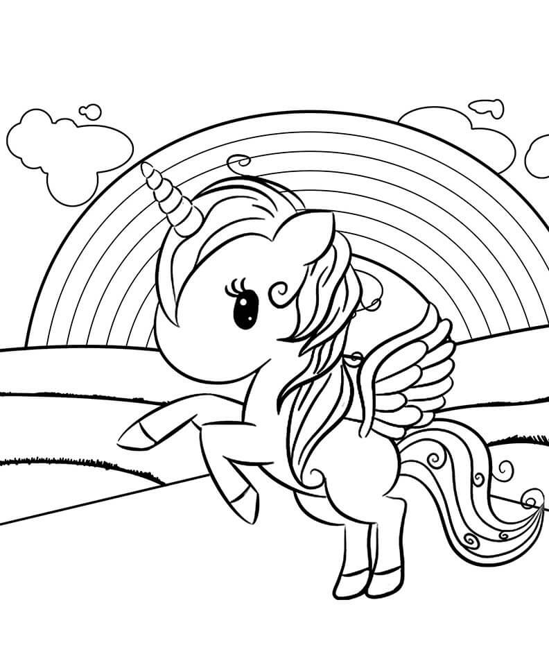 Unicornio Sobre el Arcoiris