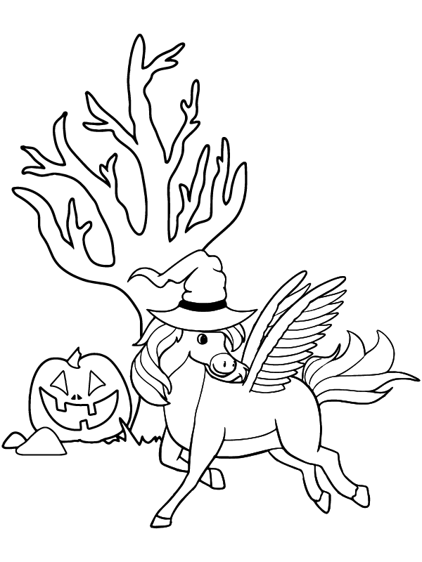 Unicornio de Halloween Corriendo